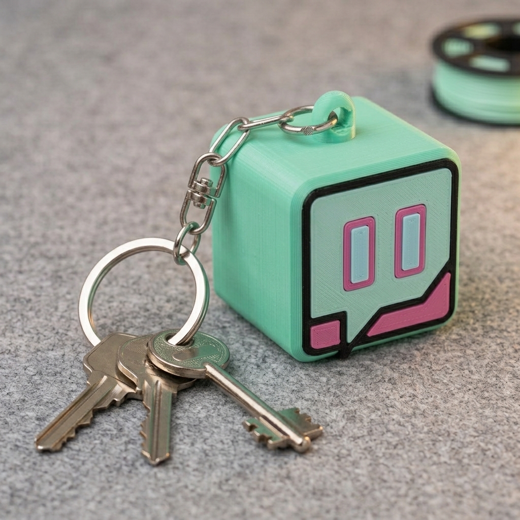 Llavero Cubo FaridR Menta Galáctica