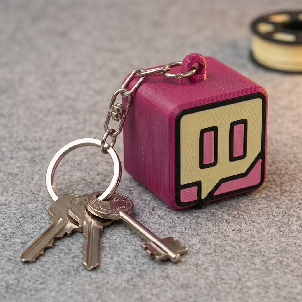 Llavero Cubo FaridR Rosa Cósmico